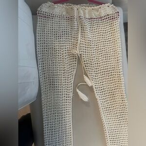 ANDI BAGUS Beige Crochet Swim Coverup Pants